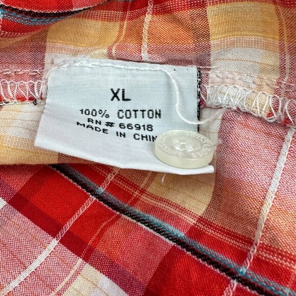 Swiss Cross Short Sleeve Button Shirt With Rolling Stones Patch Men's Size XL - Picture 8 of 8